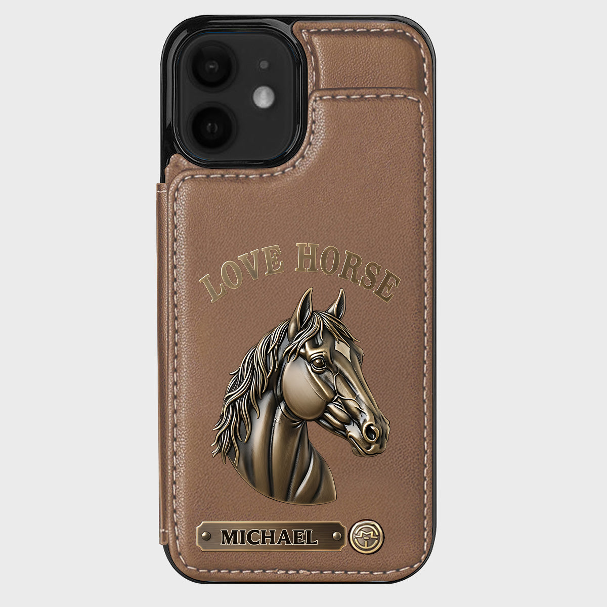 Love Horse - Personalized Horse Wallet Phone Case