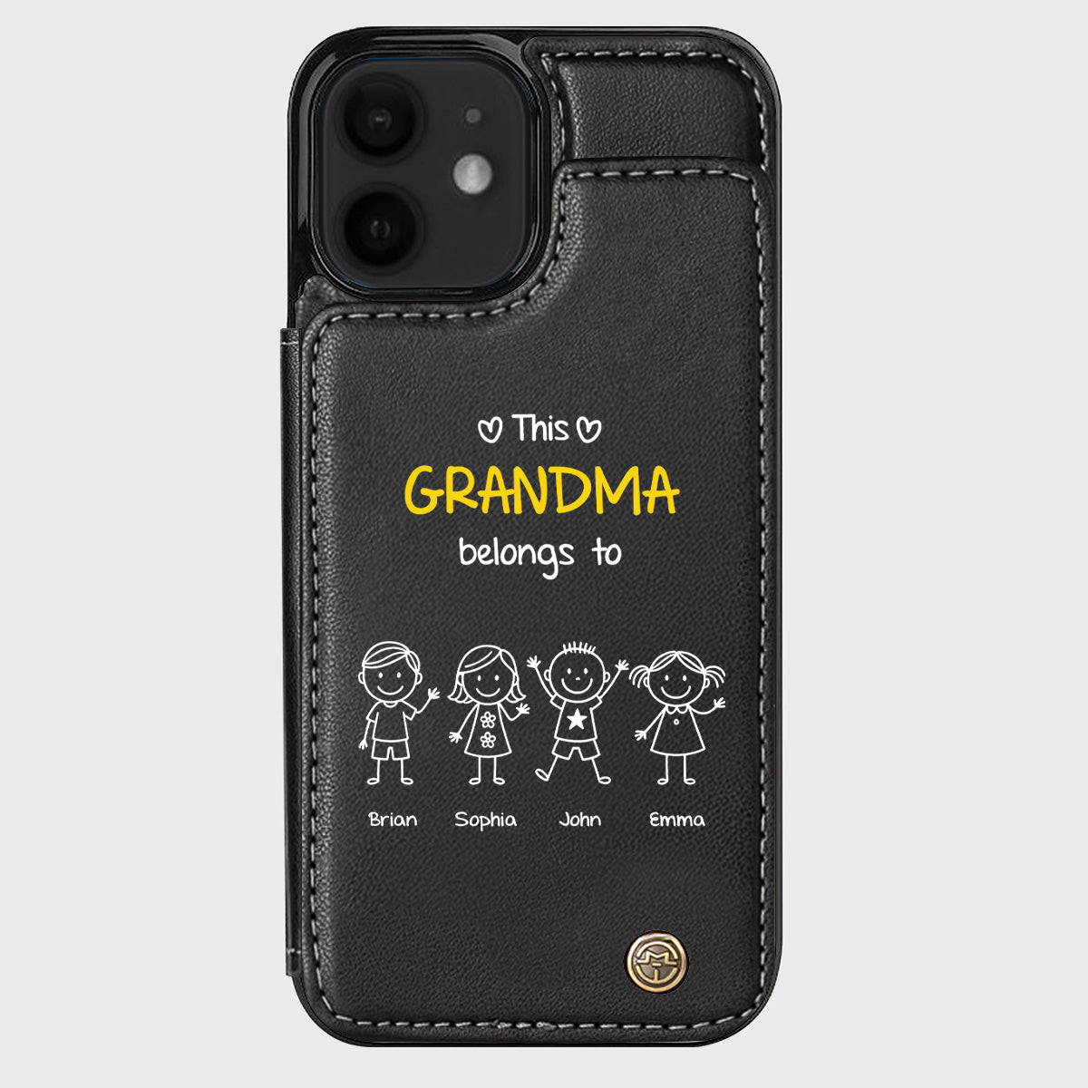 This Grandpa Dad Belongs To - Personalized Grandpa Wallet Phone Case