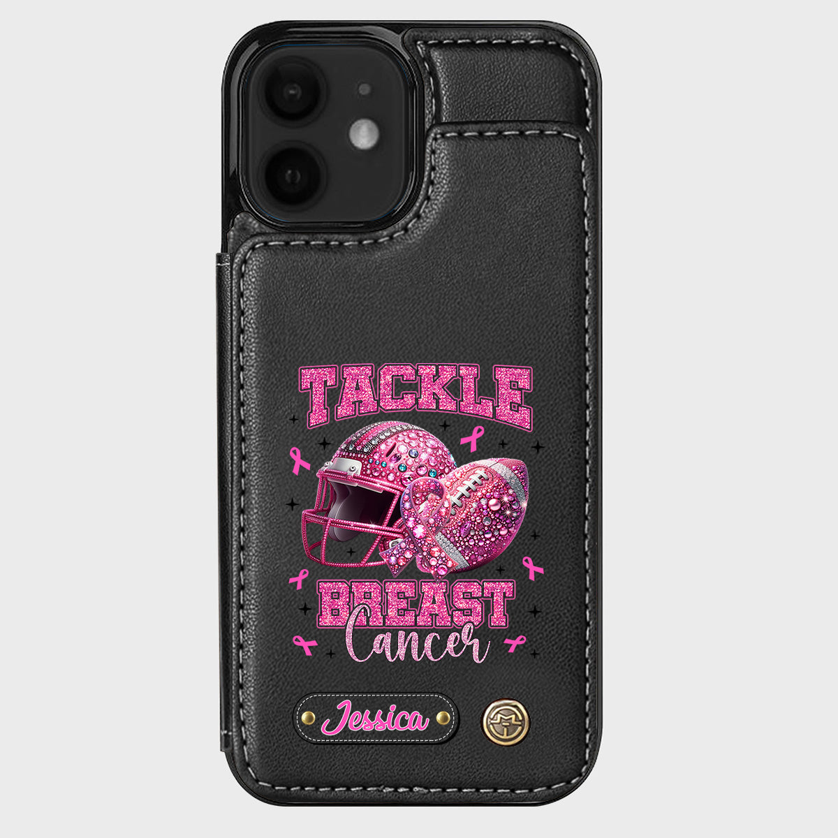Pink Out - Personalized Football Wallet Phone Case