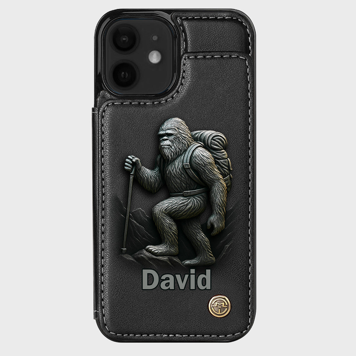 Sasquatch - Personalisierte Handyhülle mit Wanderbrieftasche