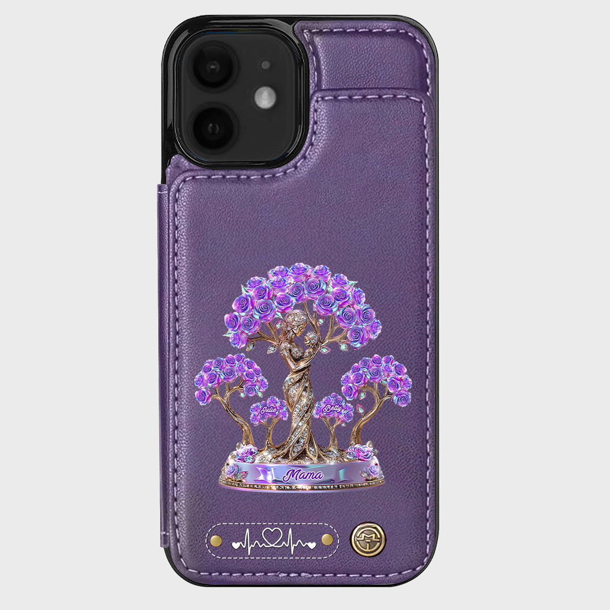 Die beste Mama aller Zeiten – Personalisierte Handyhülle mit Geldbörsenfunktion für Mütter