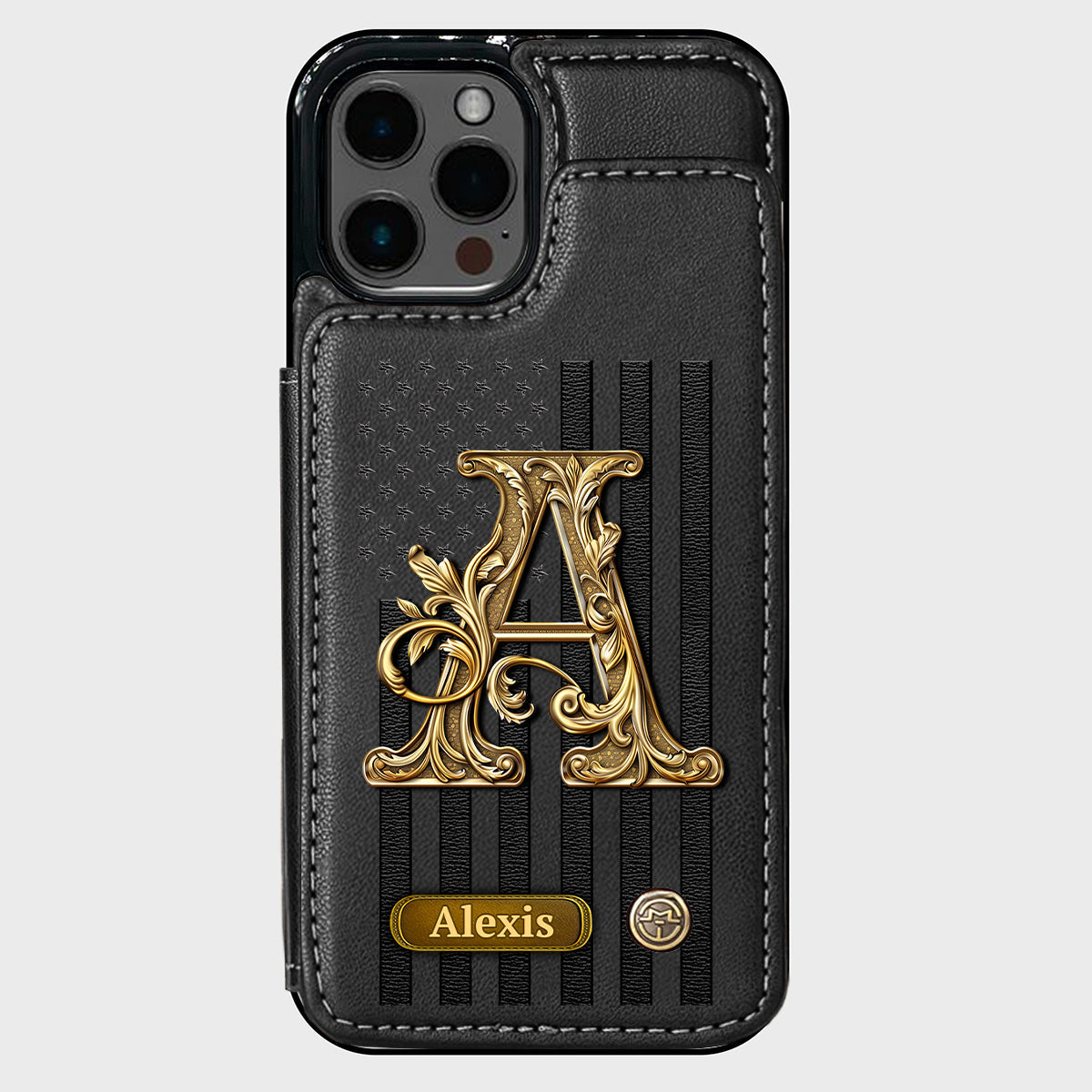 Initial Gift For Him, Gift For Man,... - Personalized Wallet Phone Case