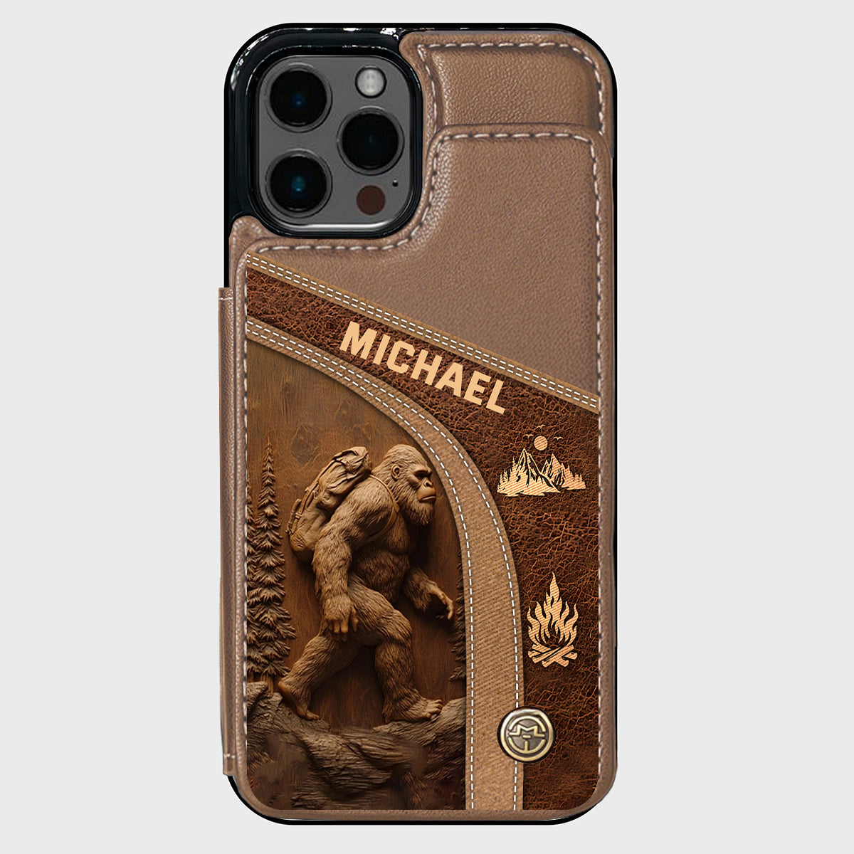 Sasquatch - Personalized Hiking Wallet Phone Case