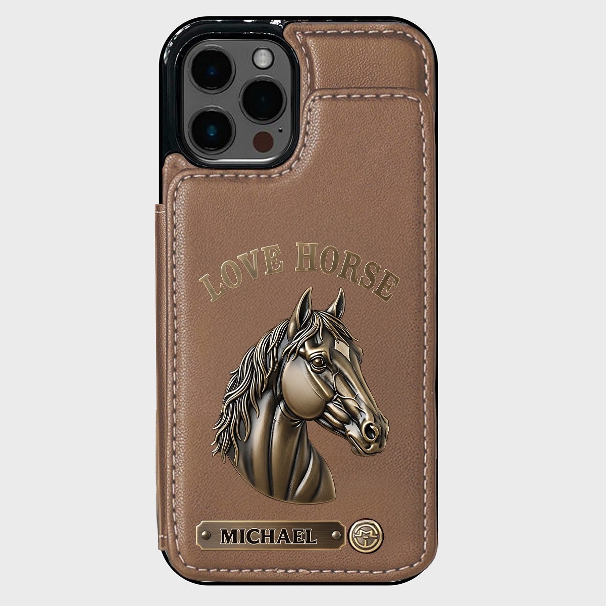 Love Horse - Personalized Horse Wallet Phone Case