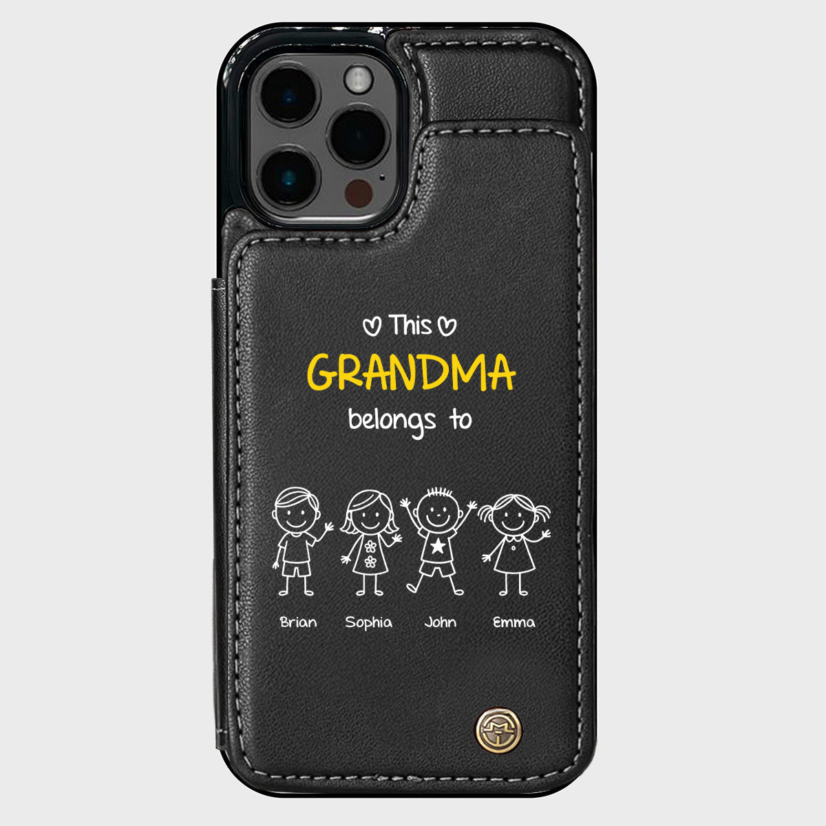 This Grandpa Dad Belongs To - Personalized Grandpa Wallet Phone Case