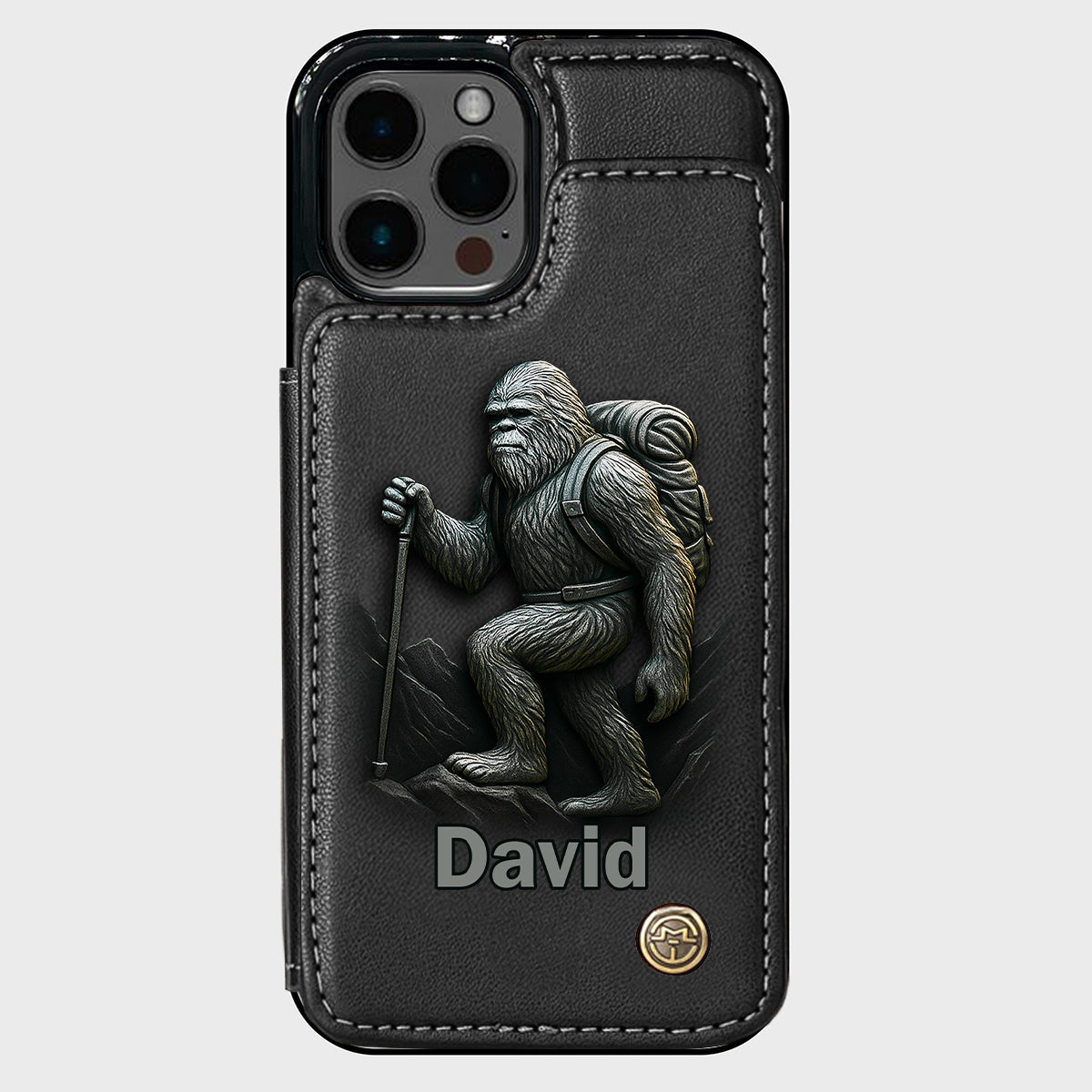 Sasquatch - Personalisierte Handyhülle mit Wanderbrieftasche