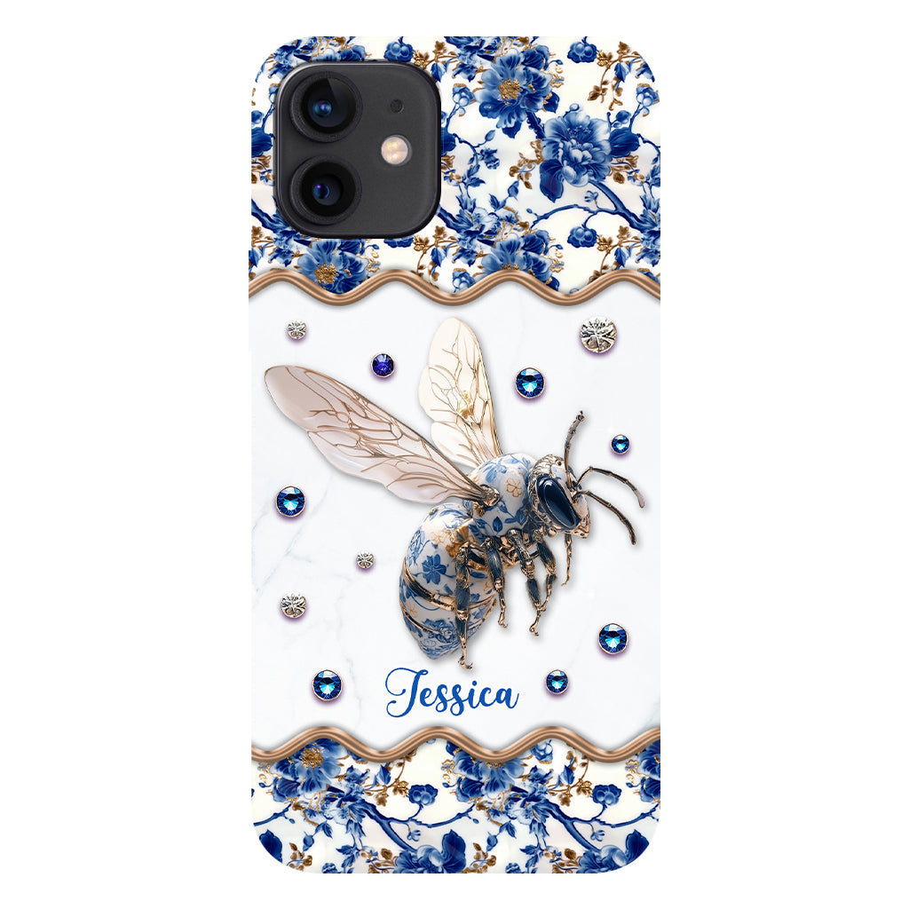 Bee Toile de Jouy - Personalized Bee Full Print Phone Case