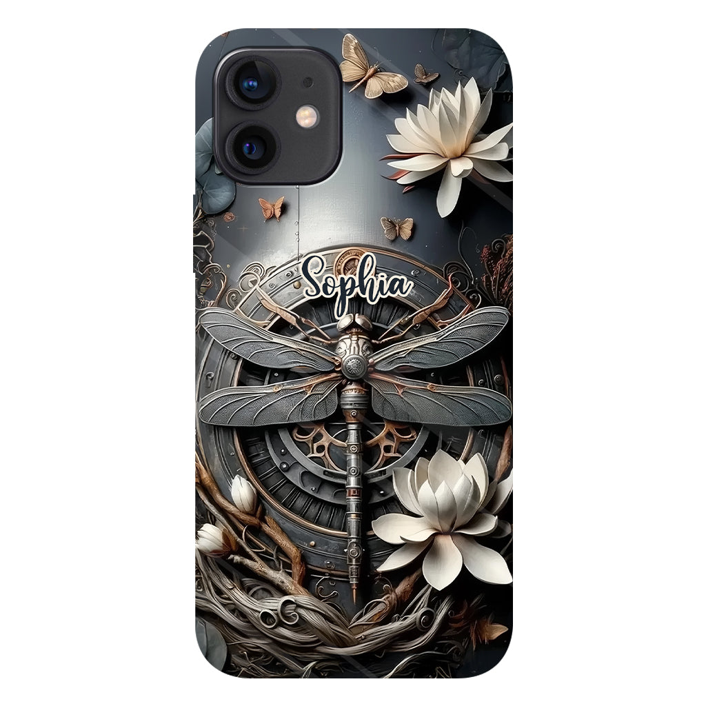 Black Dragonfly - Personalized Dragonfly Full Print Phone Case