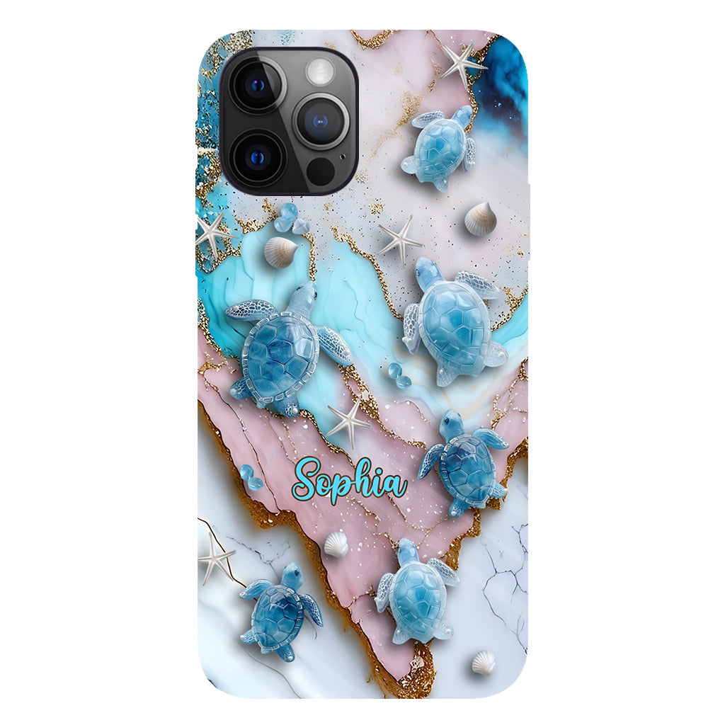 Liebe Schildkröten – Personalisierte Handyhülle mit Schildkrötenmotiv