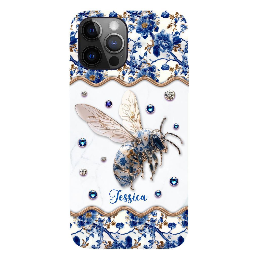 Bee Toile de Jouy - Personalized Bee Full Print Phone Case