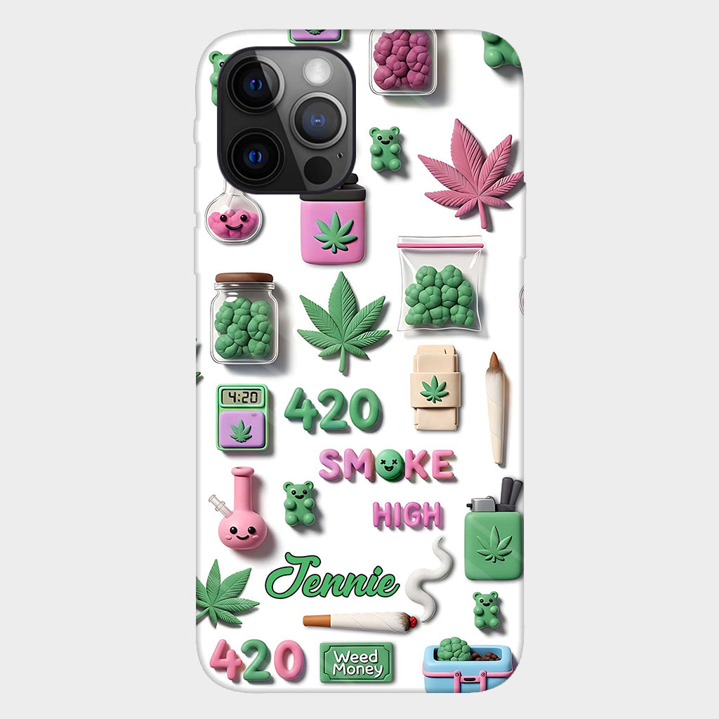 Stoner Chic – Personalisierte Handyhülle mit Weed-Motiv