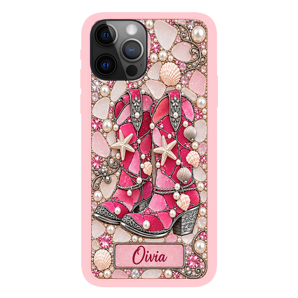 Cowgirl Boots - Personalized Cowgirl Full Print Phone Case
