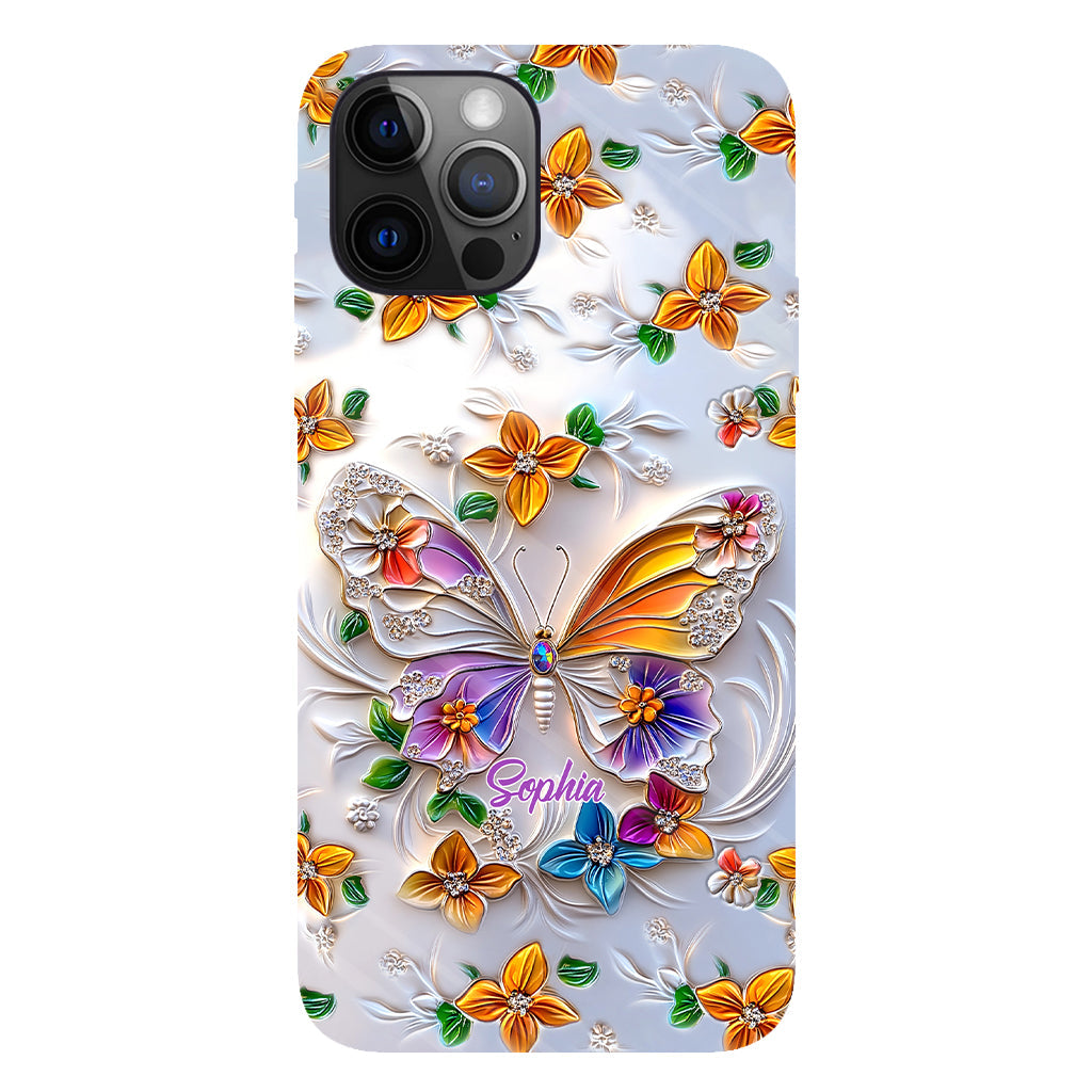 Stunning Butterfly Bee Dragonfly - Personalized Butterfly Full Print Phone Case