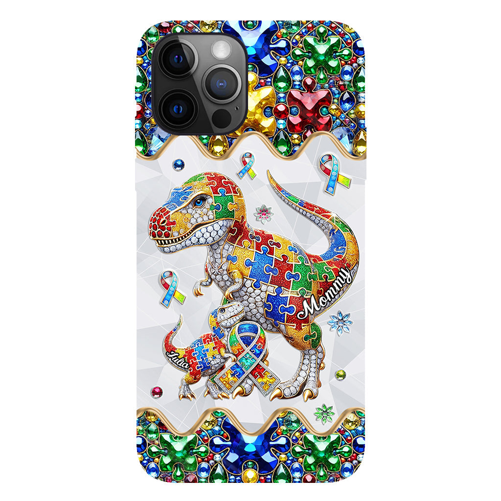 Strong Mama – Personalisierte Handyhülle mit Vollbild-Print zum Thema Autismus