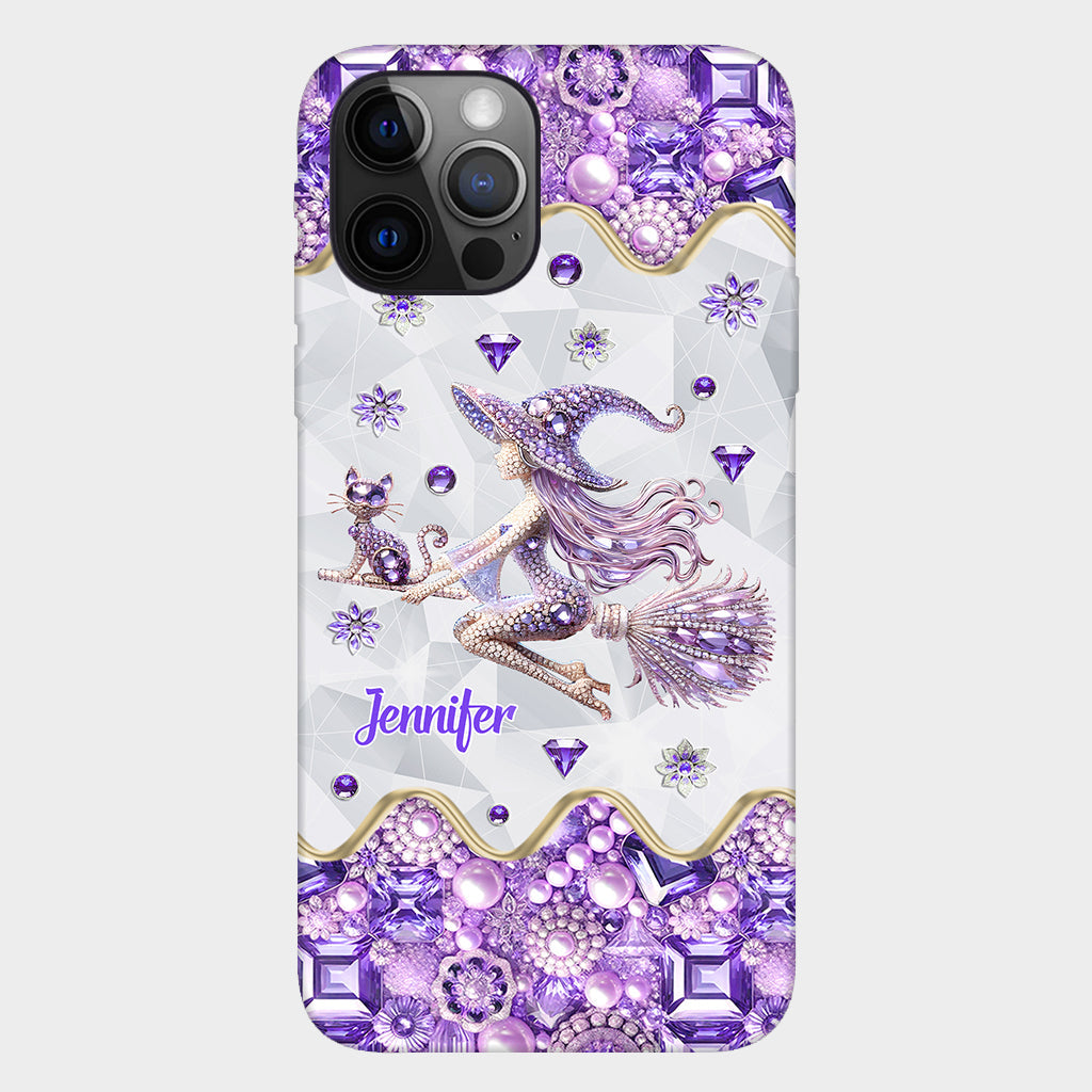 Witch And Broomstick - Personalized Witch Full Print Phone Case