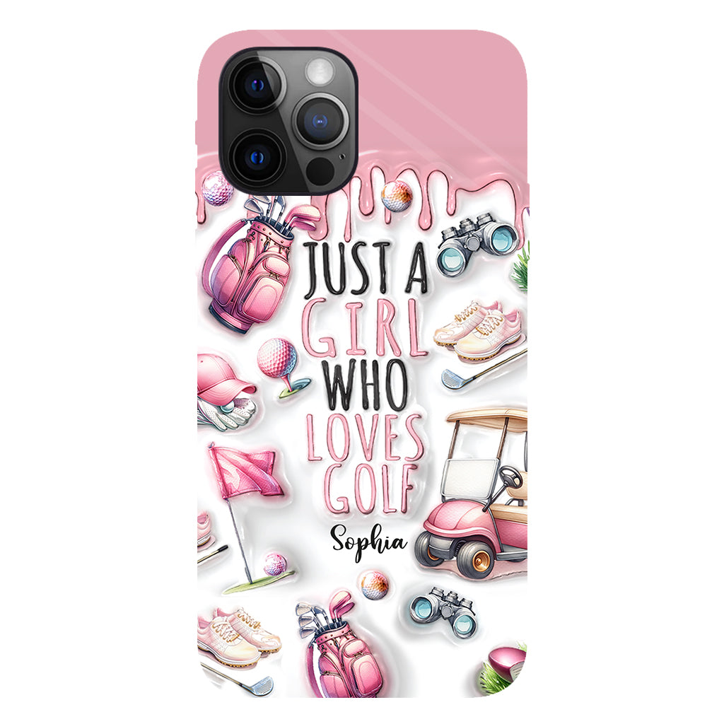 Just A Girl Who Loves Golf - Personalized Golf Full Print Phone Case