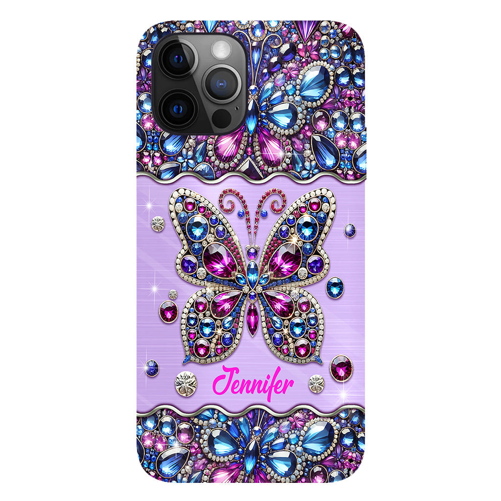 Sparkle Butterfly - Personalized Butterfly Full Print Phone Case