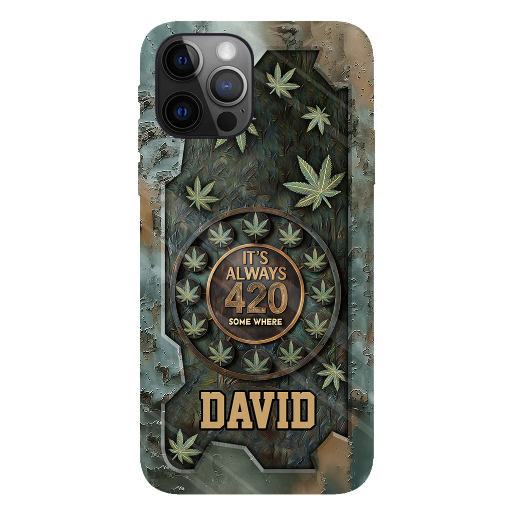 It's Always 420 - Personalized Weed Full Print Phone Case