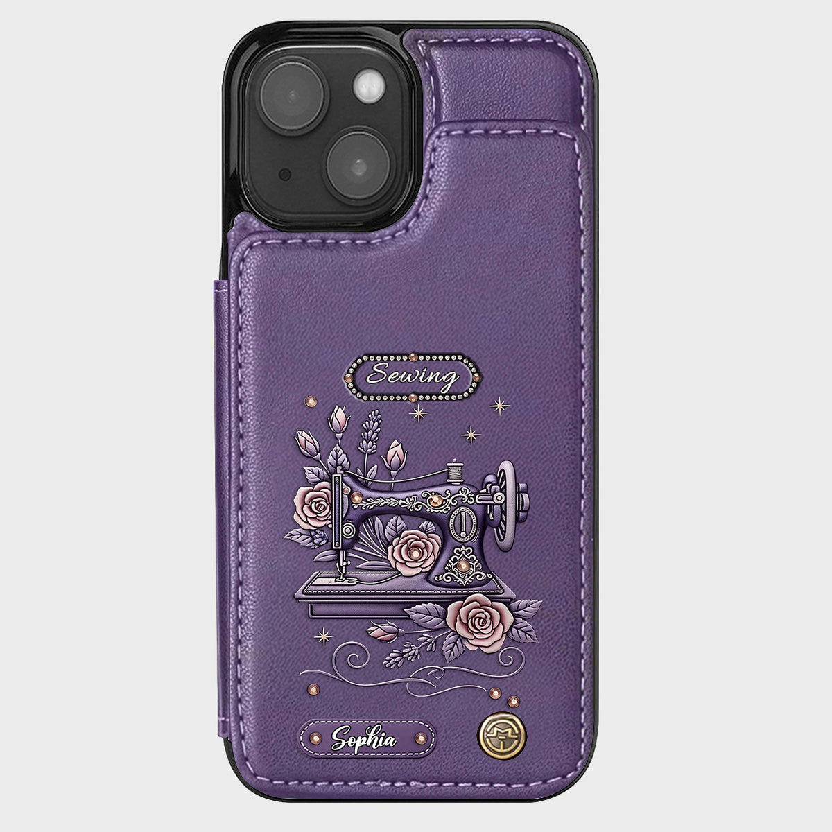 Love Sewing - Personalized Sewing Wallet Phone Case