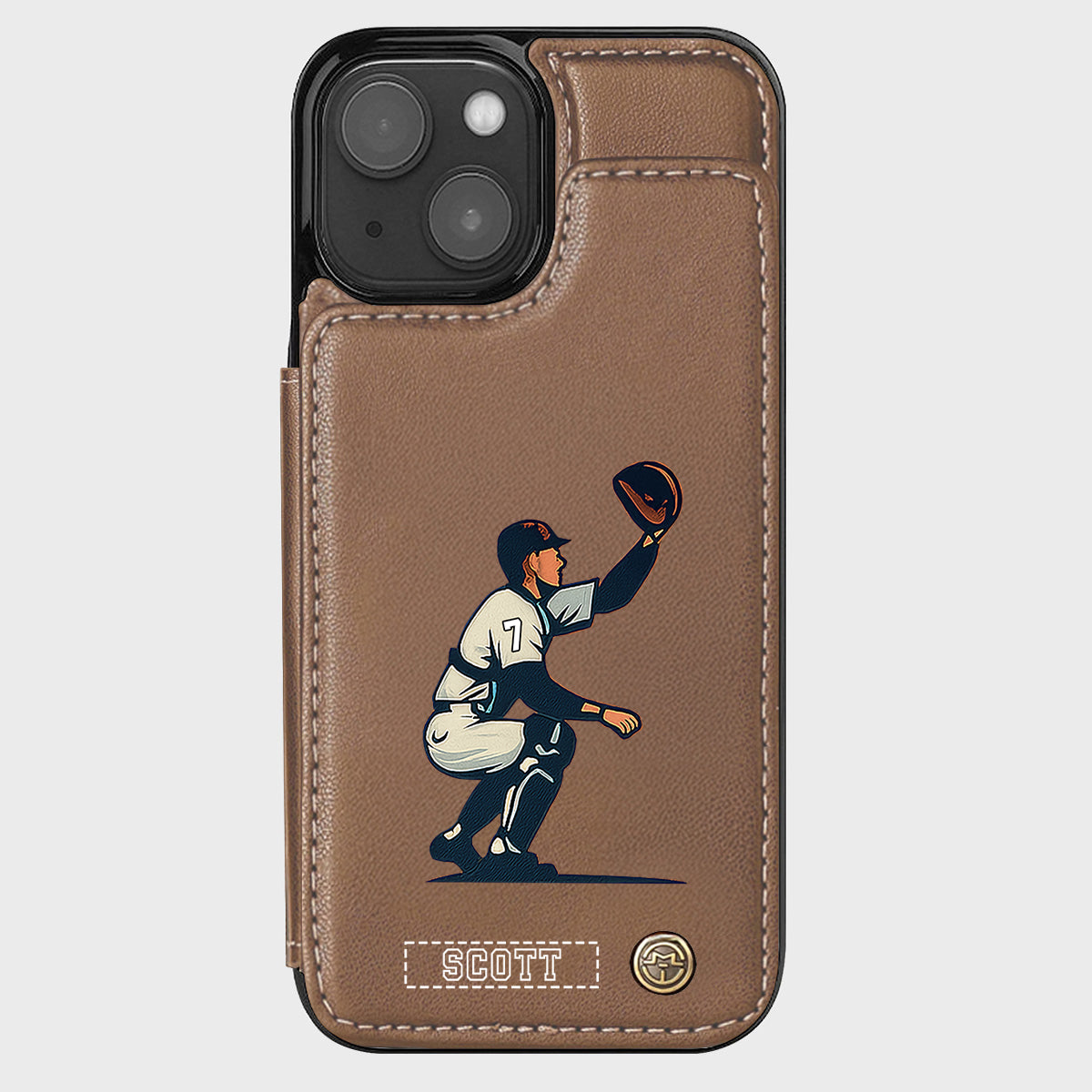 Es ist Baseball-Saison – Personalisierte Baseball-Handyhülle mit Brieftaschenfunktion