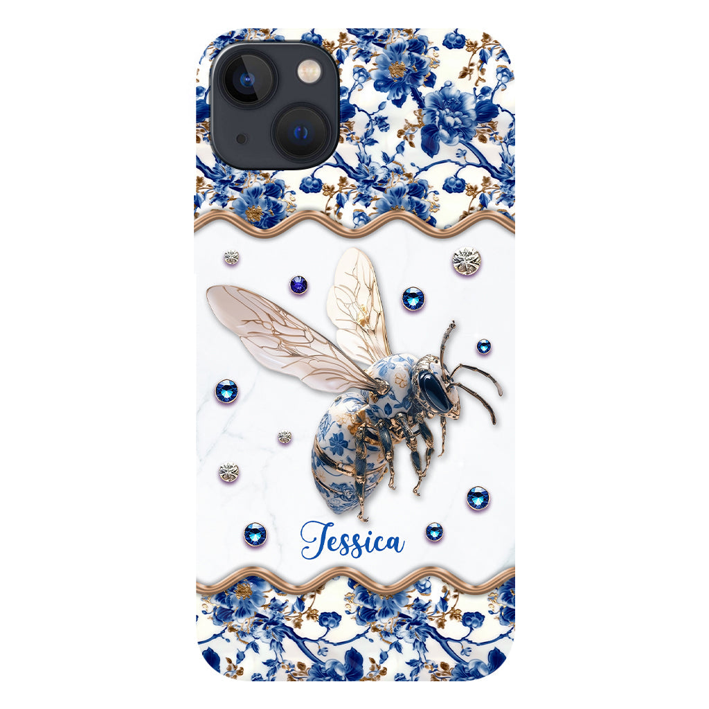Bee Toile de Jouy - Personalized Bee Full Print Phone Case
