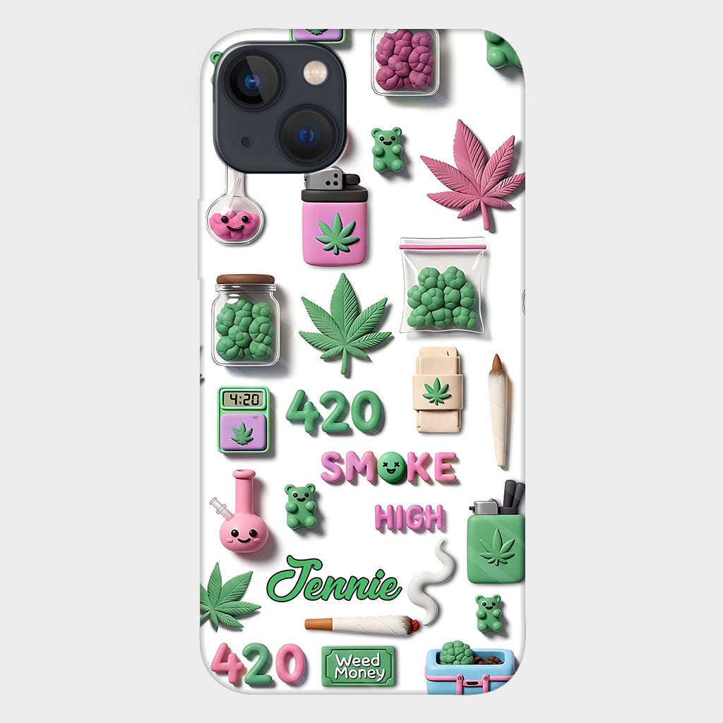 Stoner Chic – Personalisierte Handyhülle mit Weed-Motiv