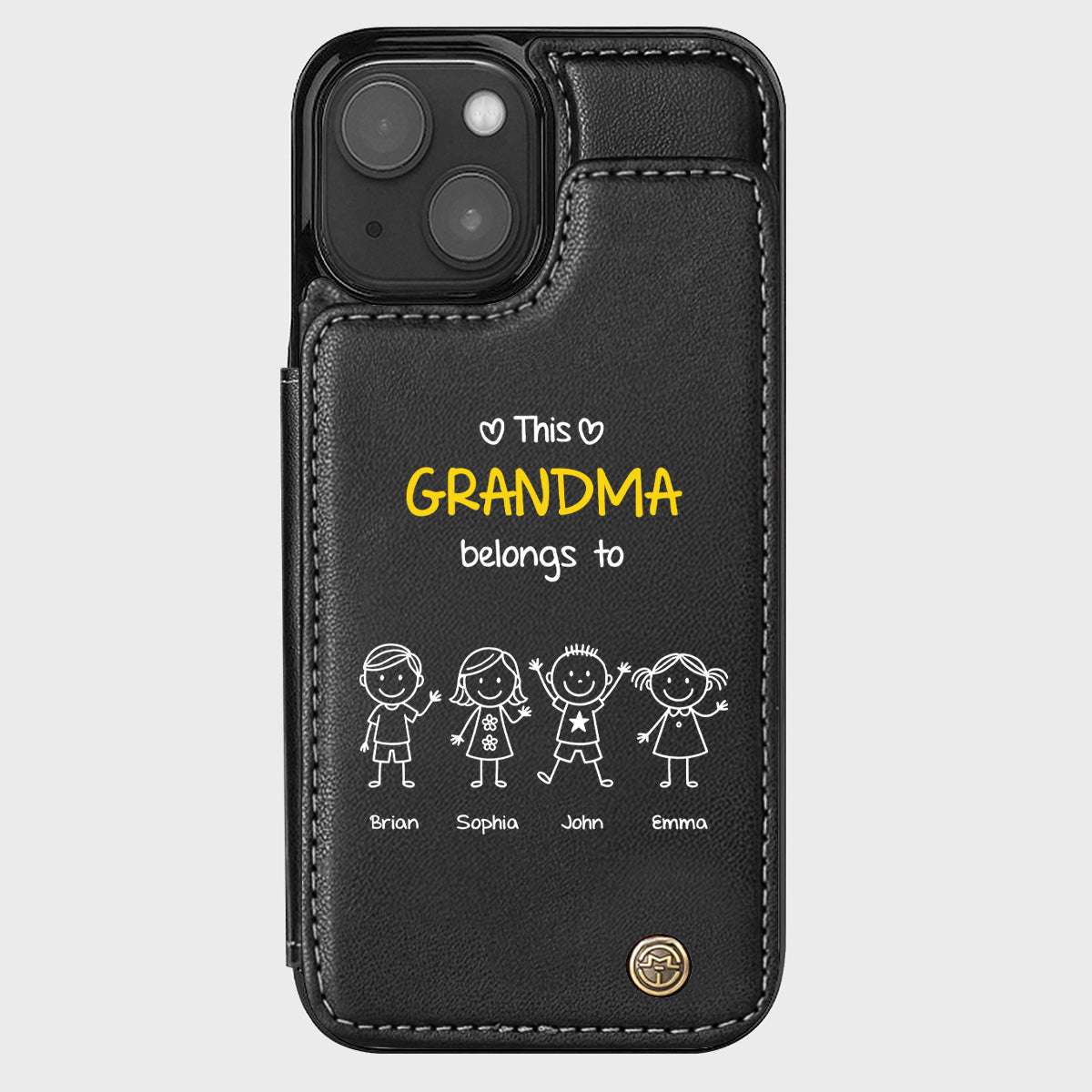 This Grandpa Dad Belongs To - Personalized Grandpa Wallet Phone Case
