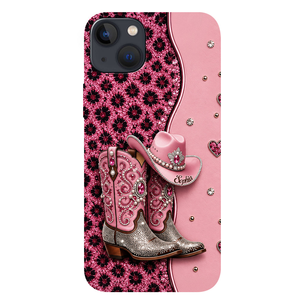 Cowgirl Boots - Personalized Cowgirl Full Print Phone Case