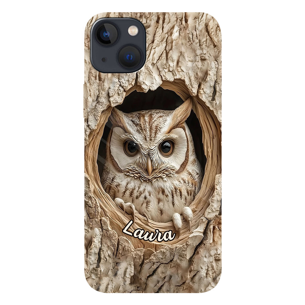 Hollow Watcher - Personalized Owl Full Print Phone Case