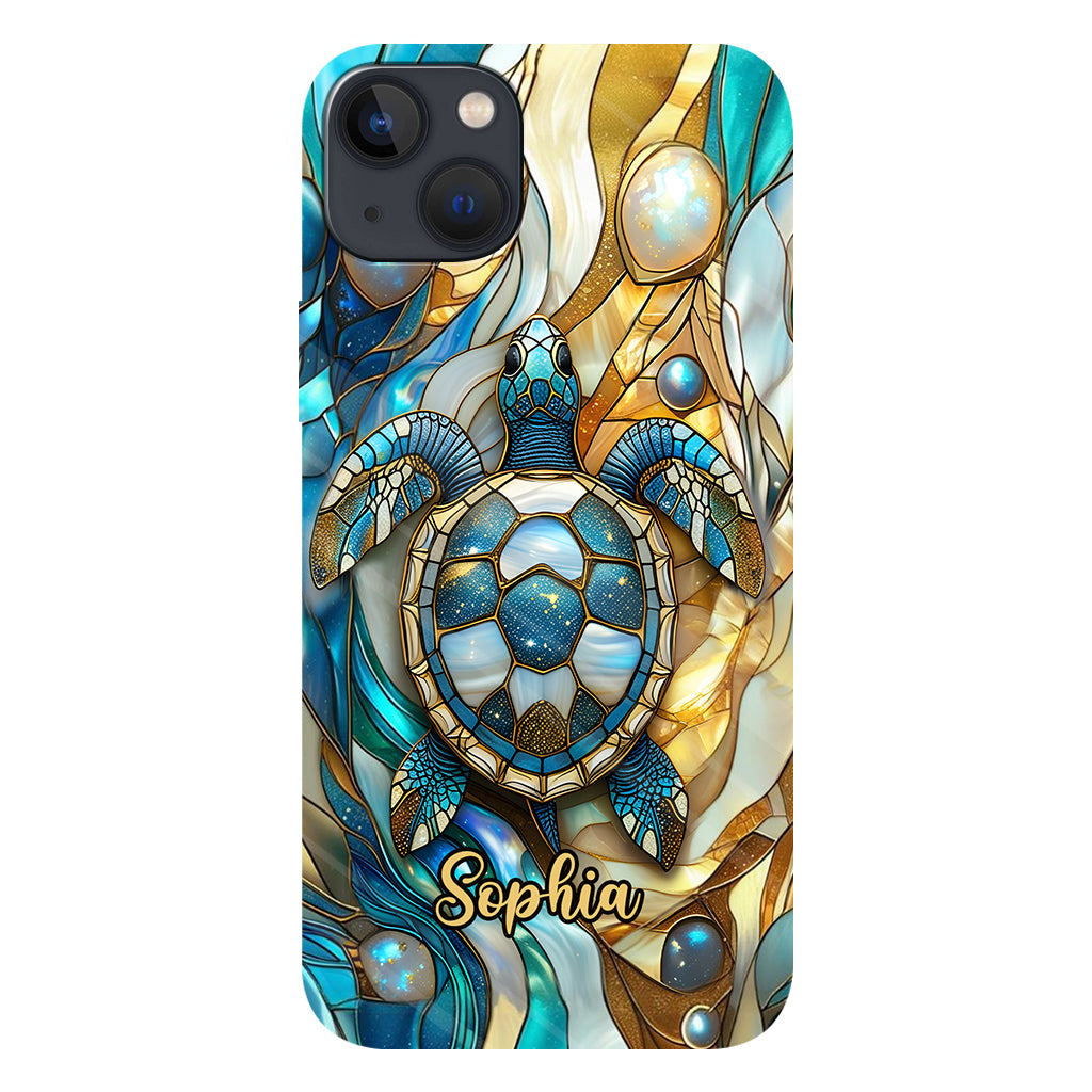 Artistic Turtle - Personalized Turtle Full Print Phone Case