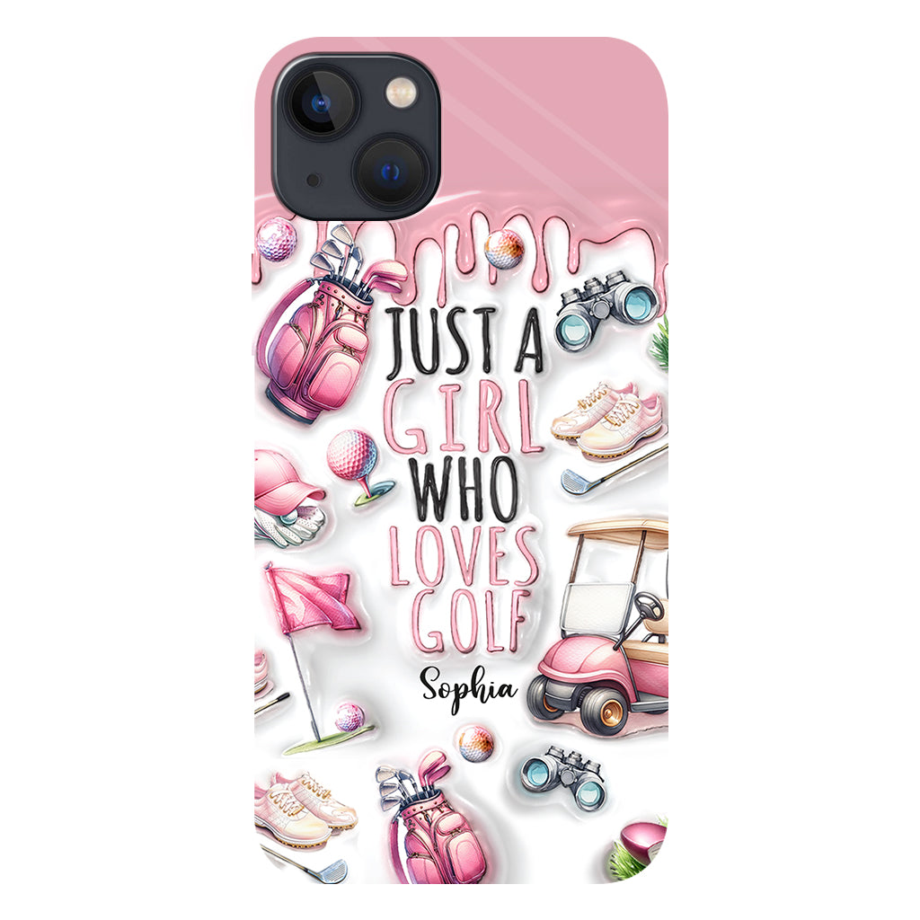 Just A Girl Who Loves Golf - Personalized Golf Full Print Phone Case