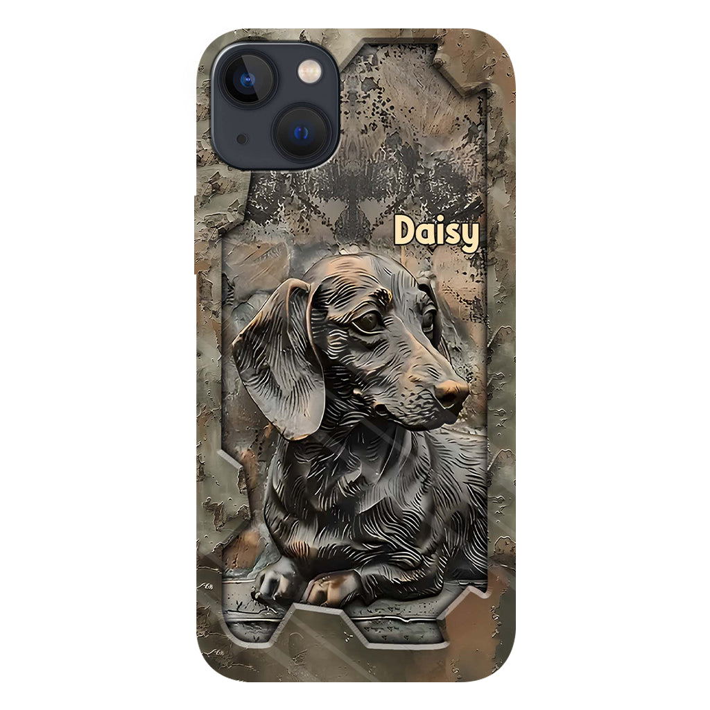 Das Leben ist schöner mit meinem Dackel – Personalisierte Handyhülle mit Hundemotiv