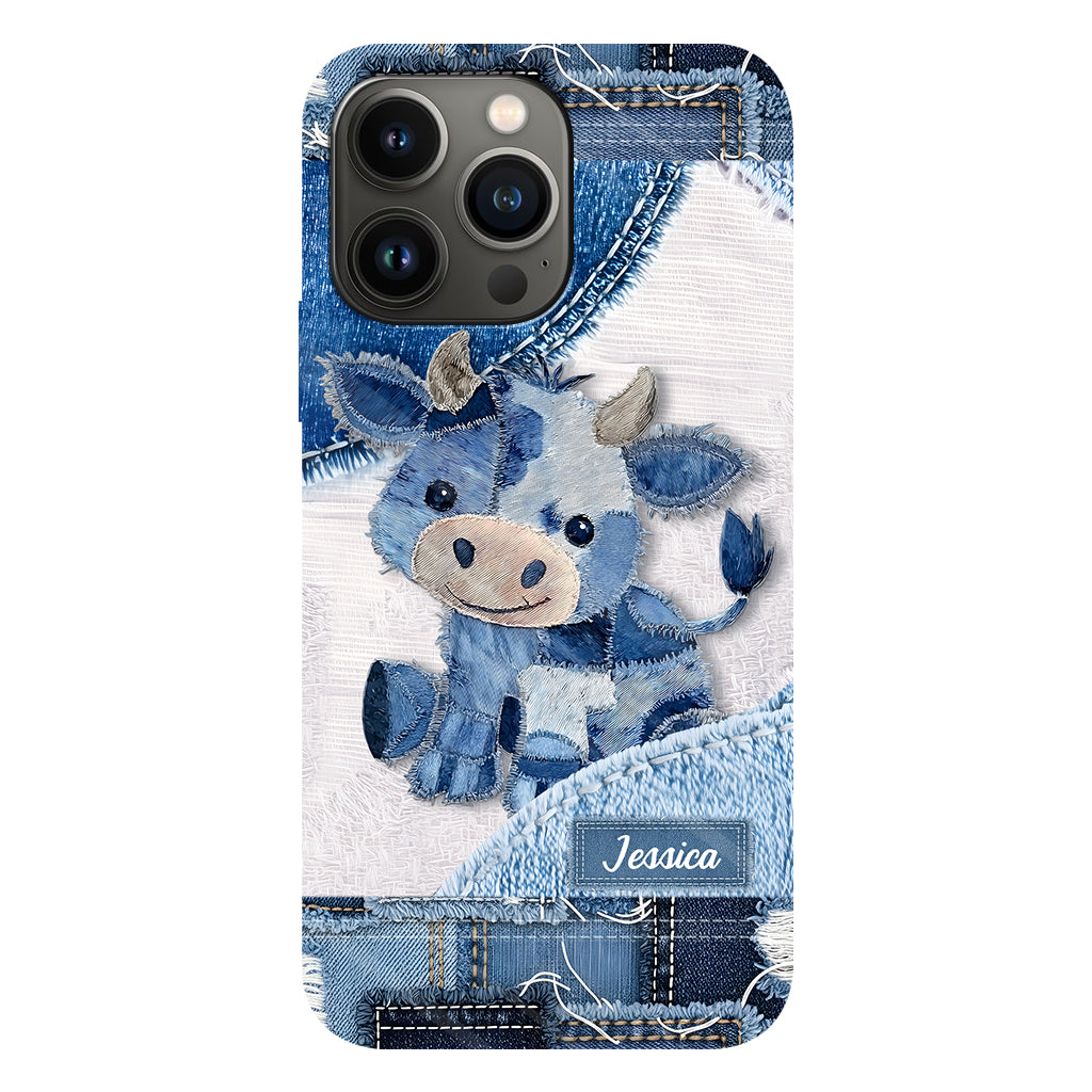 Niedliche Hochlandkuh – Personalisierte Handyhülle mit Hochlandkuh-Vollbild