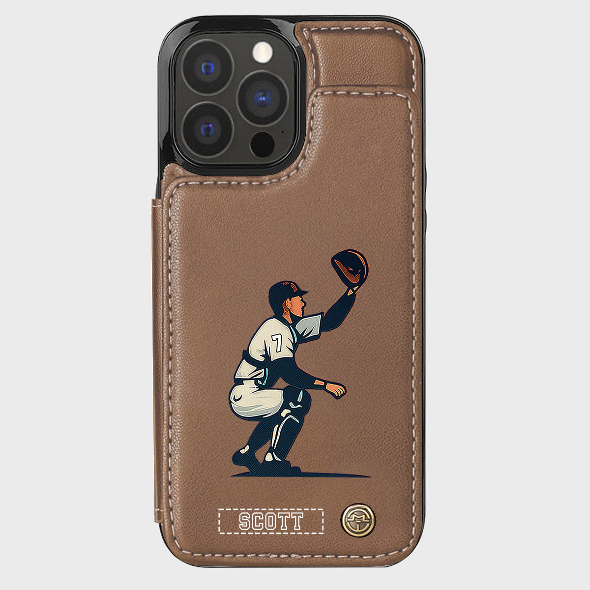 Es ist Baseball-Saison – Personalisierte Baseball-Handyhülle mit Brieftaschenfunktion