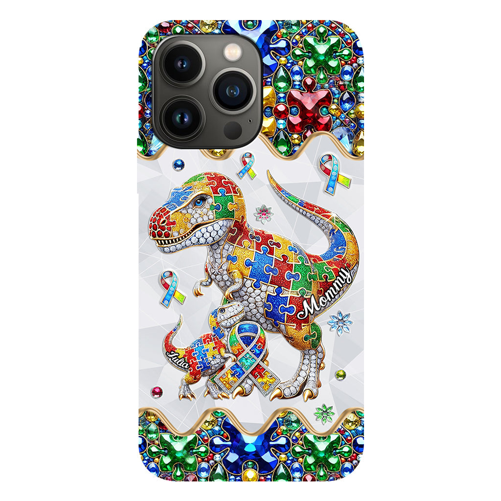 Strong Mama – Personalisierte Handyhülle mit Vollbild-Print zum Thema Autismus