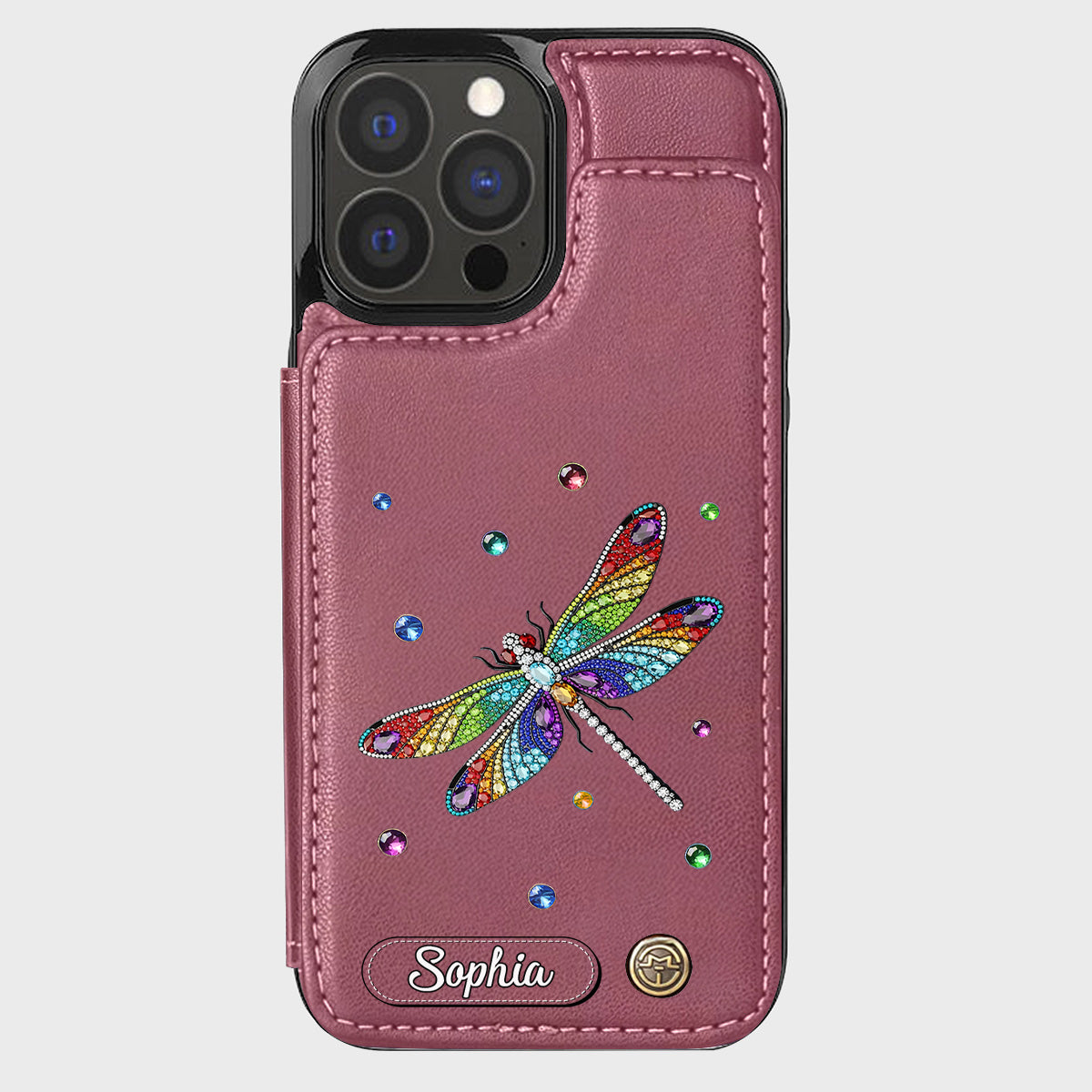 Beautiful Dragonfly - Personalized Dragonfly Wallet Phone Case