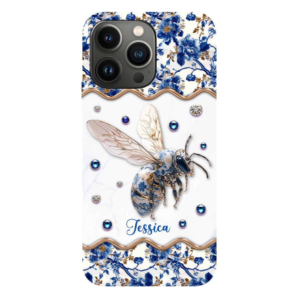 Bee Toile de Jouy - Personalized Bee Full Print Phone Case