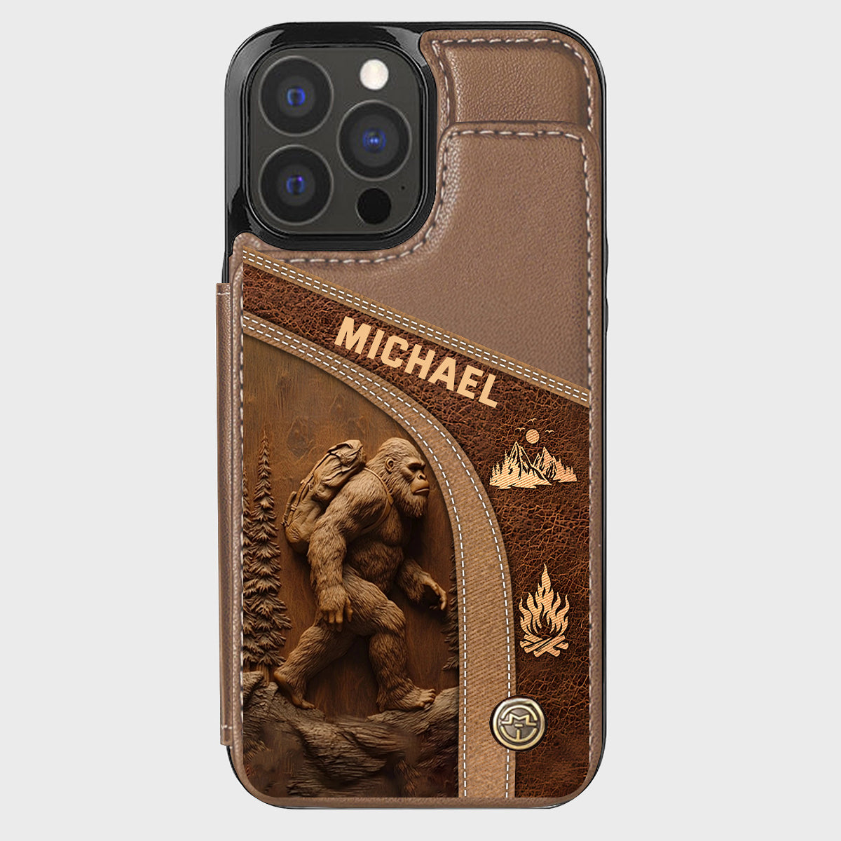 Sasquatch - Personalized Hiking Wallet Phone Case