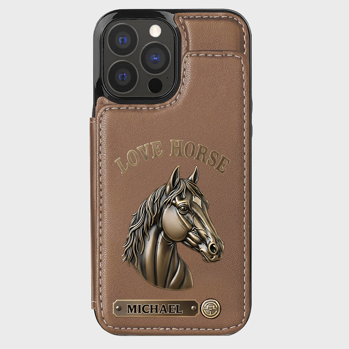 Love Horse - Personalized Horse Wallet Phone Case