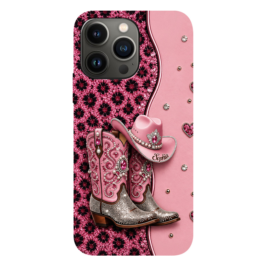 Cowgirl Boots - Personalized Cowgirl Full Print Phone Case
