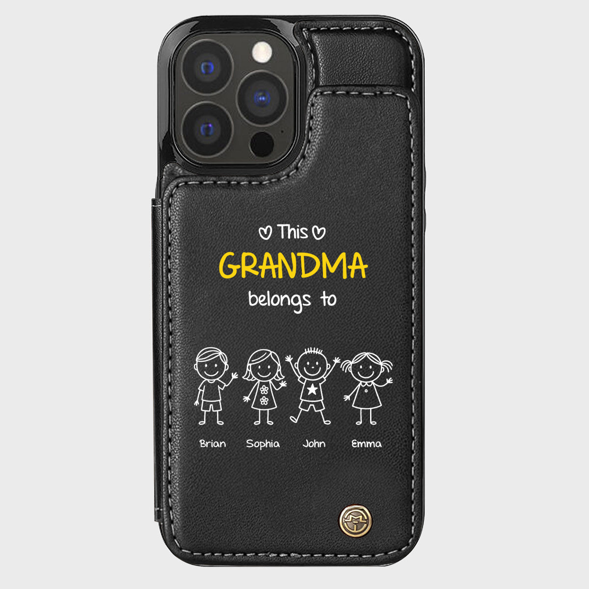 This Grandpa Dad Belongs To - Personalized Grandpa Wallet Phone Case