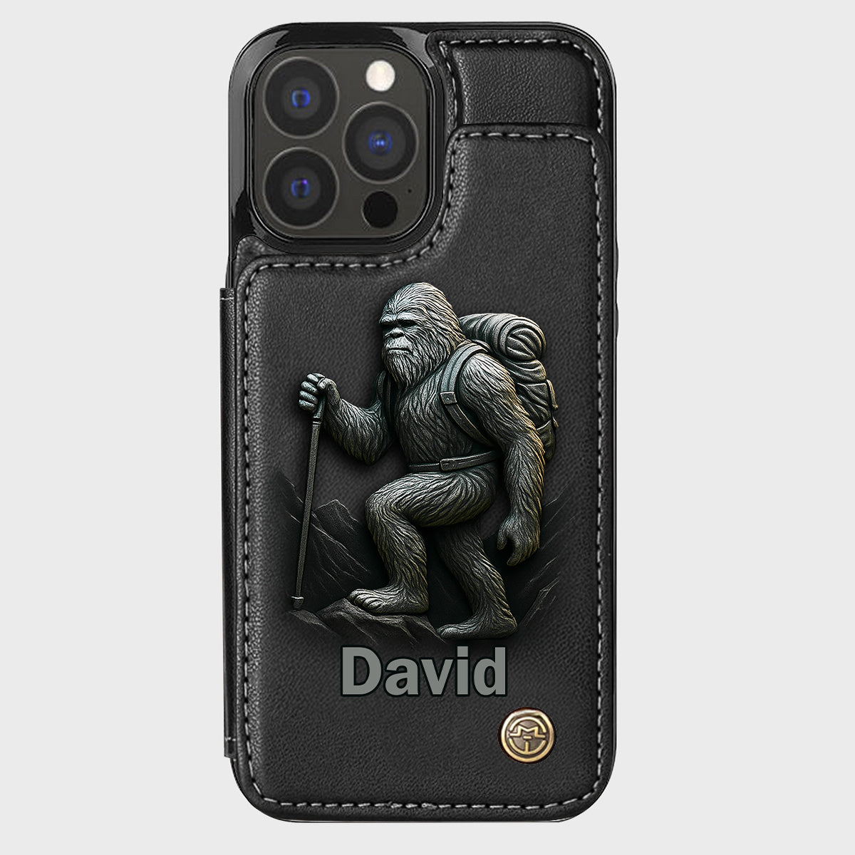 Sasquatch - Personalisierte Handyhülle mit Wanderbrieftasche