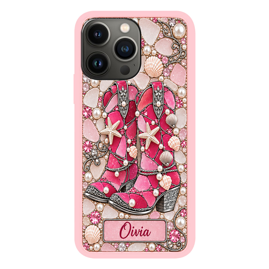 Cowgirl Boots - Personalized Cowgirl Full Print Phone Case