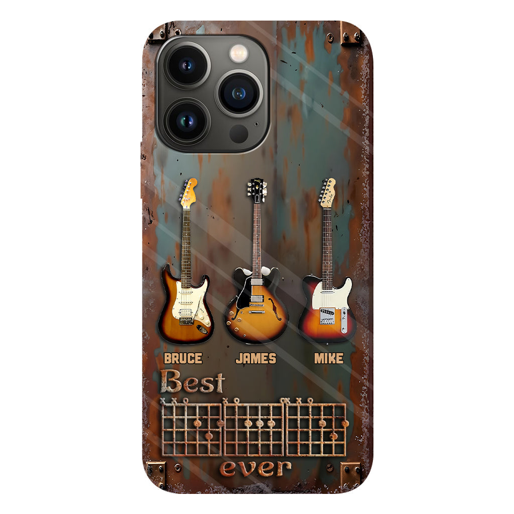 Der beste Gitarren-Papa aller Zeiten – Personalisierte Handyhülle mit Gitarren-Vollbild