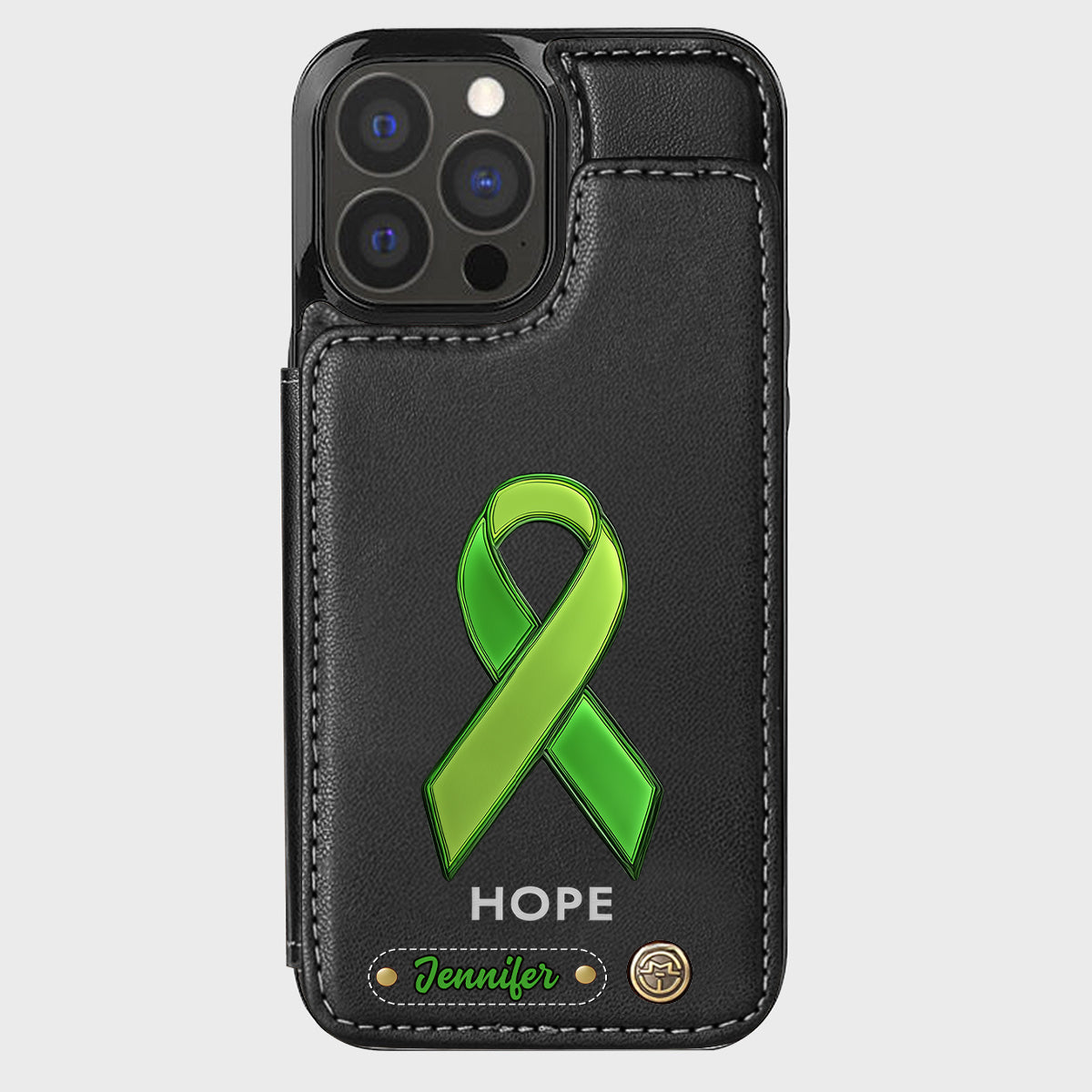 Hoffnung – Personalisierte Handyhülle mit Brieftaschenfunktion zur Sensibilisierung für psychische Gesundheit