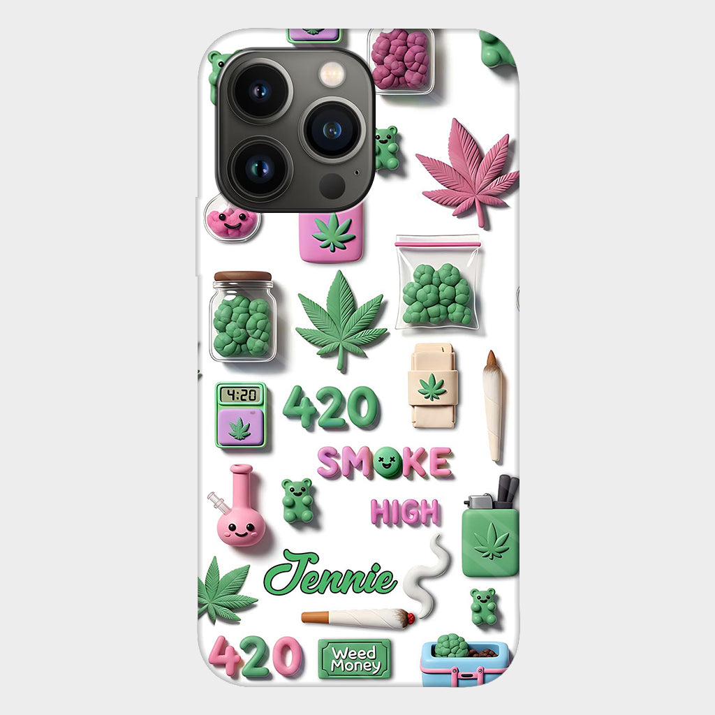 Stoner Chic – Personalisierte Handyhülle mit Weed-Motiv