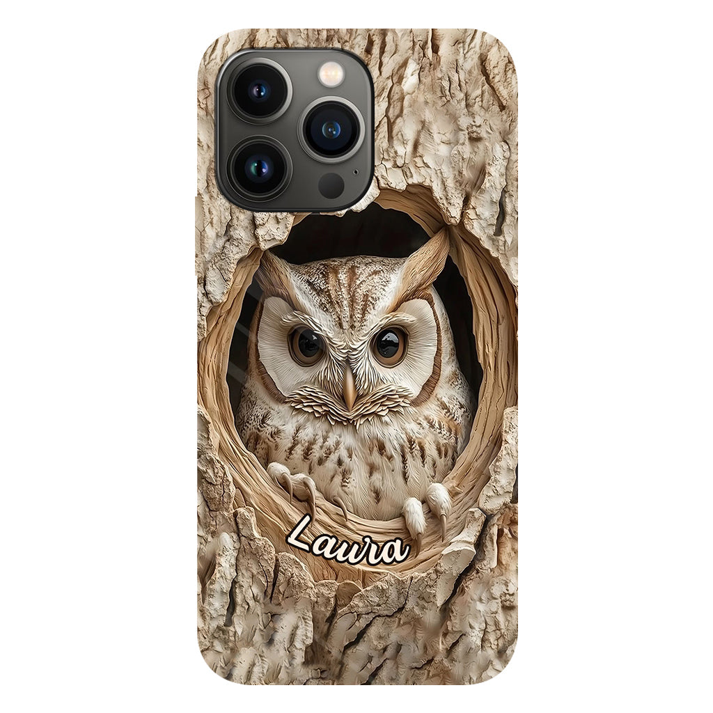 Hollow Watcher - Personalized Owl Full Print Phone Case