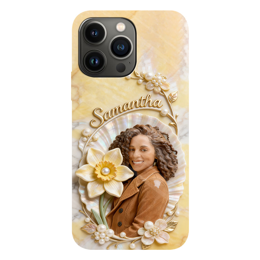 Custom Any Photo Birthmonth Flower - Personalized Self Love Full Print Phone Case