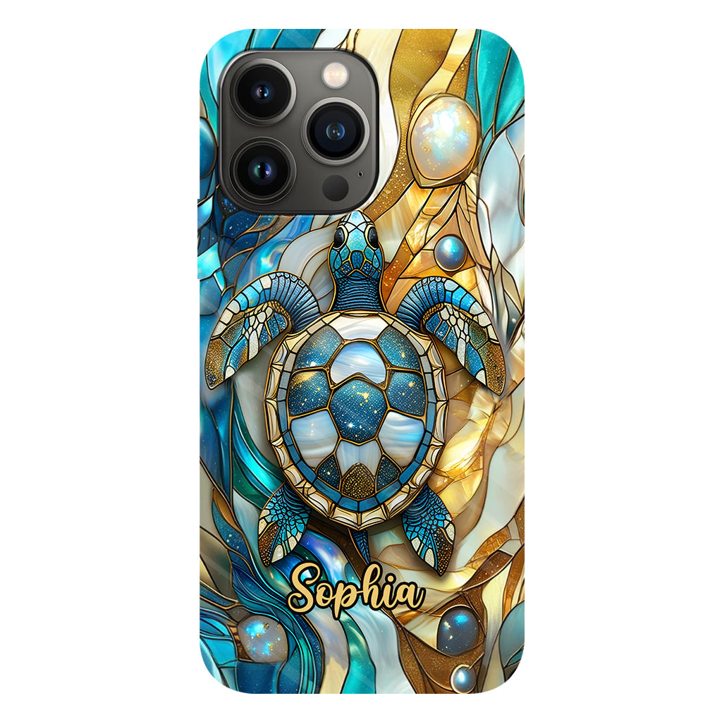 Artistic Turtle - Personalized Turtle Full Print Phone Case