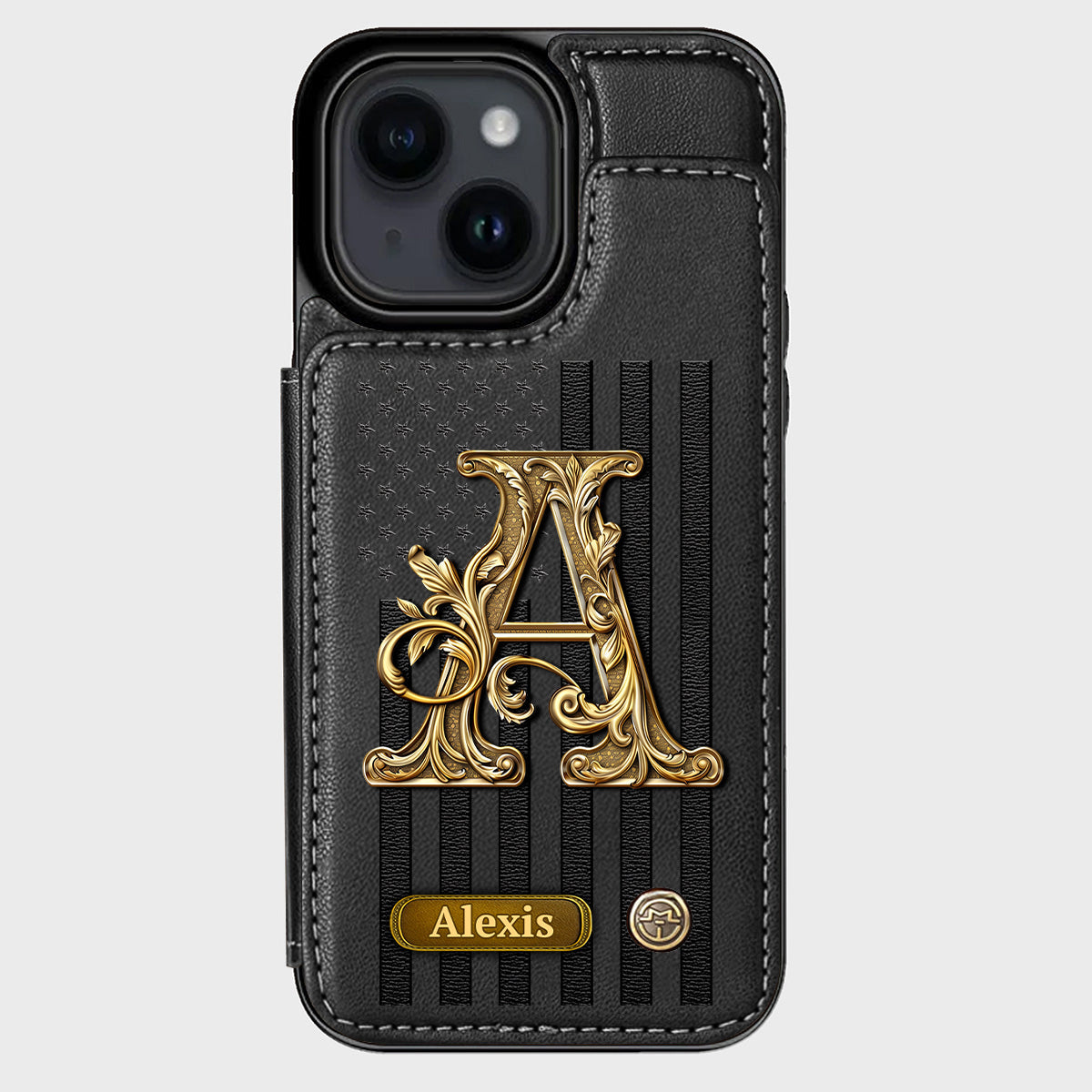 Initial Gift For Him, Gift For Man,... - Personalized Wallet Phone Case